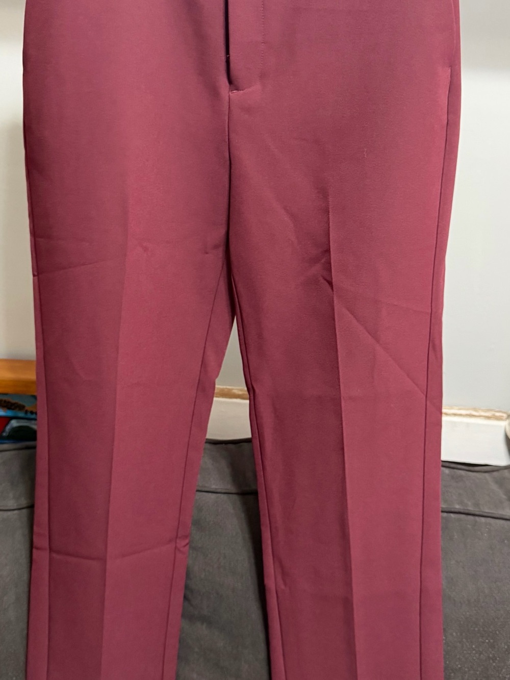 Women’s Straight Fit Dress Pants in Wine